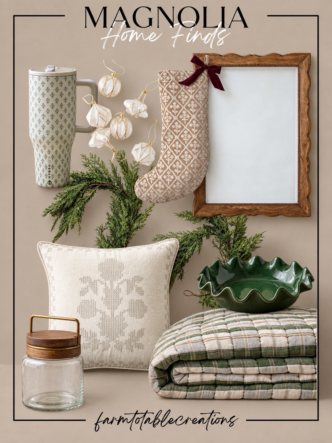 Magnolia Home Sale Finds 🤍🌲

These Magnolia Home sale finds are such a pretty mix of cozy texture, classic pattern, and timeless holiday style. The soft green plaid bedding, neutral knit pillow, patterned stocking, greenery, scalloped serving bowl, wood frame, and warm wood-and-glass storage piece all work beautifully together for a relaxed, collected look.

I love these for giving your home a subtle seasonal refresh without making everything feel overly Christmas-themed. The neutral tones and soft greens make these pieces easy to use well beyond the holidays too.

Follow @farmtotablecreations on Instagram for more cozy home finds and trending decor.

#LTKHome #MagnoliaHome #MagnoliaFinds #SaleFinds #HomeDecorSale #HolidayHome #ChristmasDecor #CozyHome #NeutralDecor #GreenDecor #PlaidBedding #HolidayDecor #HomeInspo #TimelessDecor #CozyChristmas

#LTKHome #LTKSaleAlert #LTKSeasonal