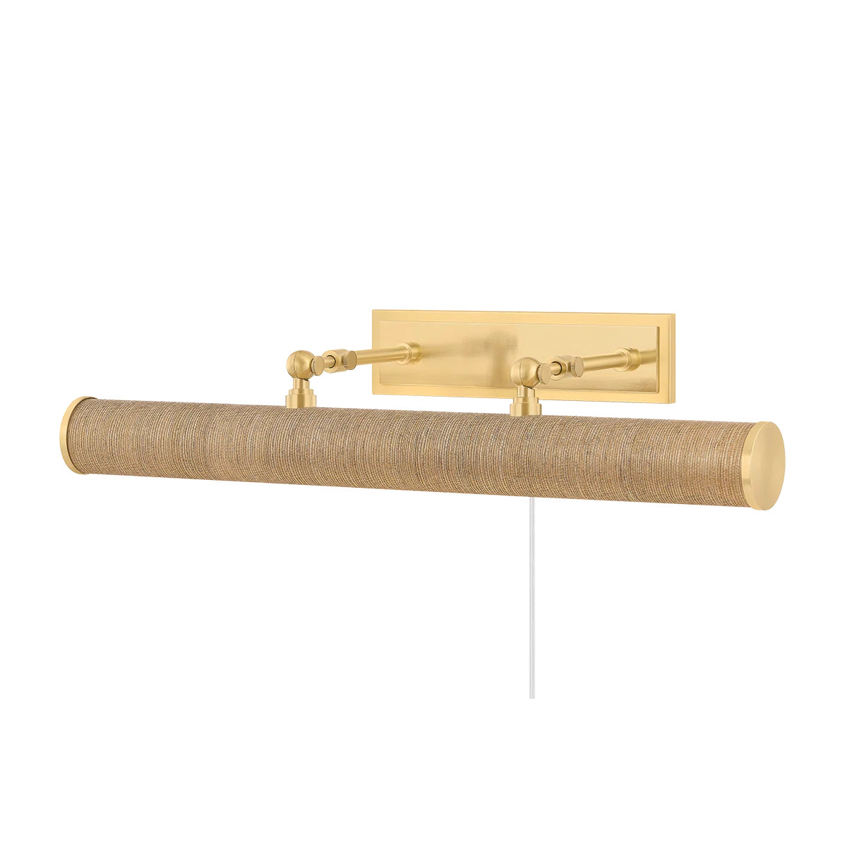 Mitzi Holly 24.25 inch wide 3 Light Picture Light in Aged Brass/Grasscloth | Wayfair North America