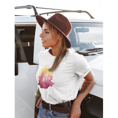 Summer Pink Yellow Paint Tee Women's -Image by Shutterstock | Walmart (US)