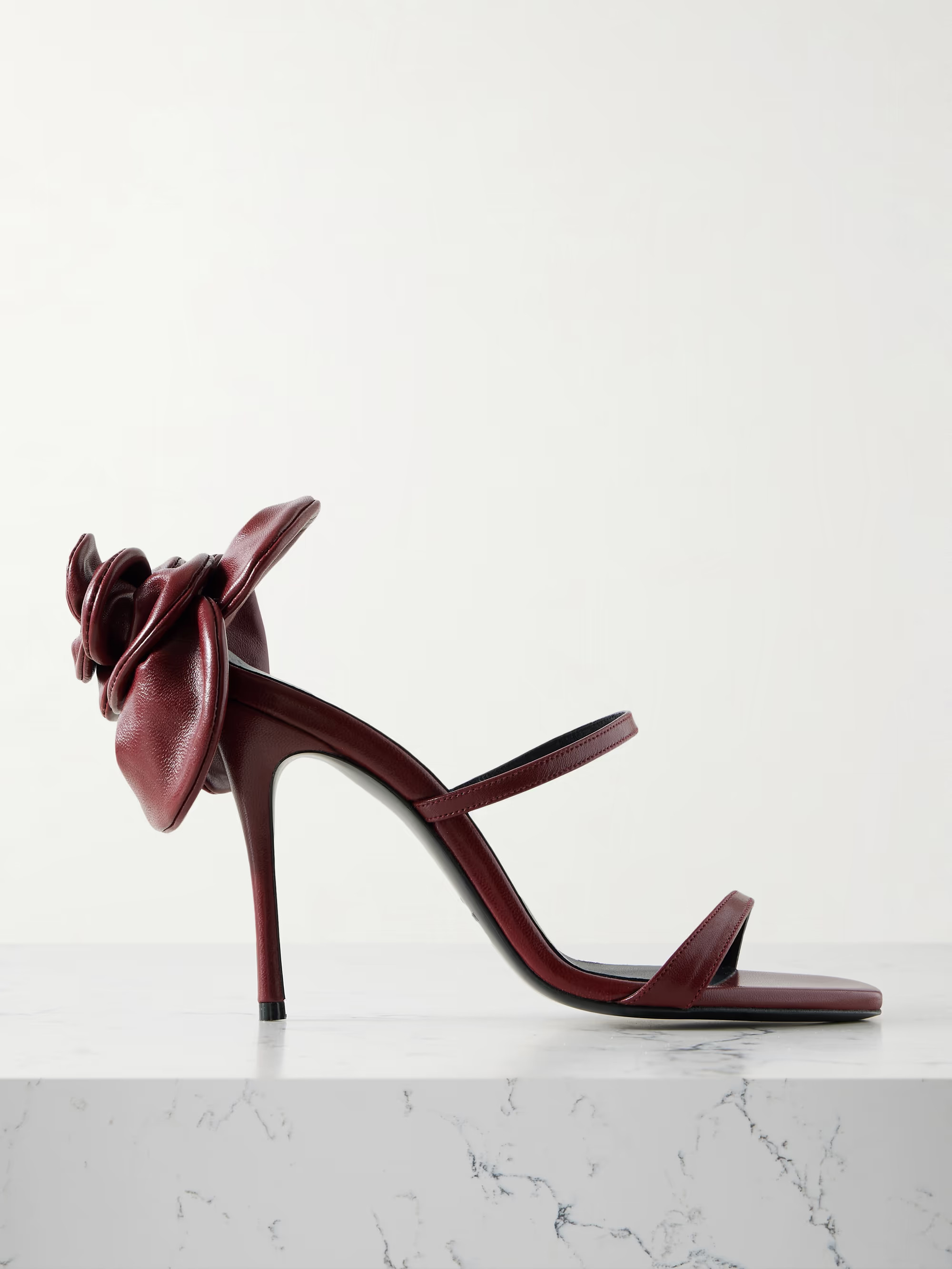 Appliquéd leather sandals | NET-A-PORTER (US)