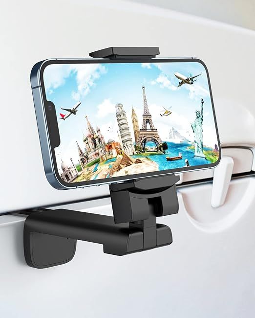 MiiKARE Airplane Travel Essentials Phone Holder, Universal Handsfree Phone Mount for Flying with ... | Amazon (US)