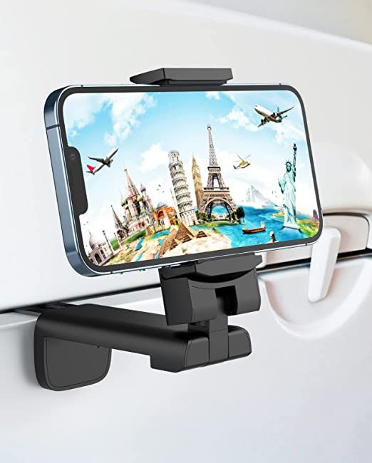 Airplane Travel Essentials Phone Holder, Universal Handsfree Phone Mount for Flying with 360 Degr... | Amazon (US)