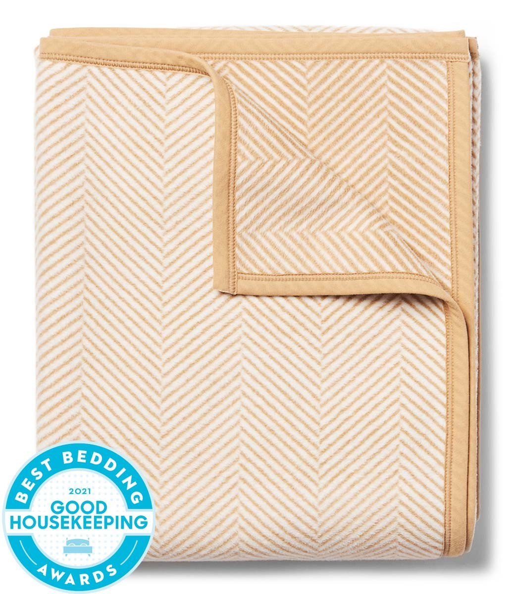 Harborview Herringbone Beige Original Blanket | ChappyWrap