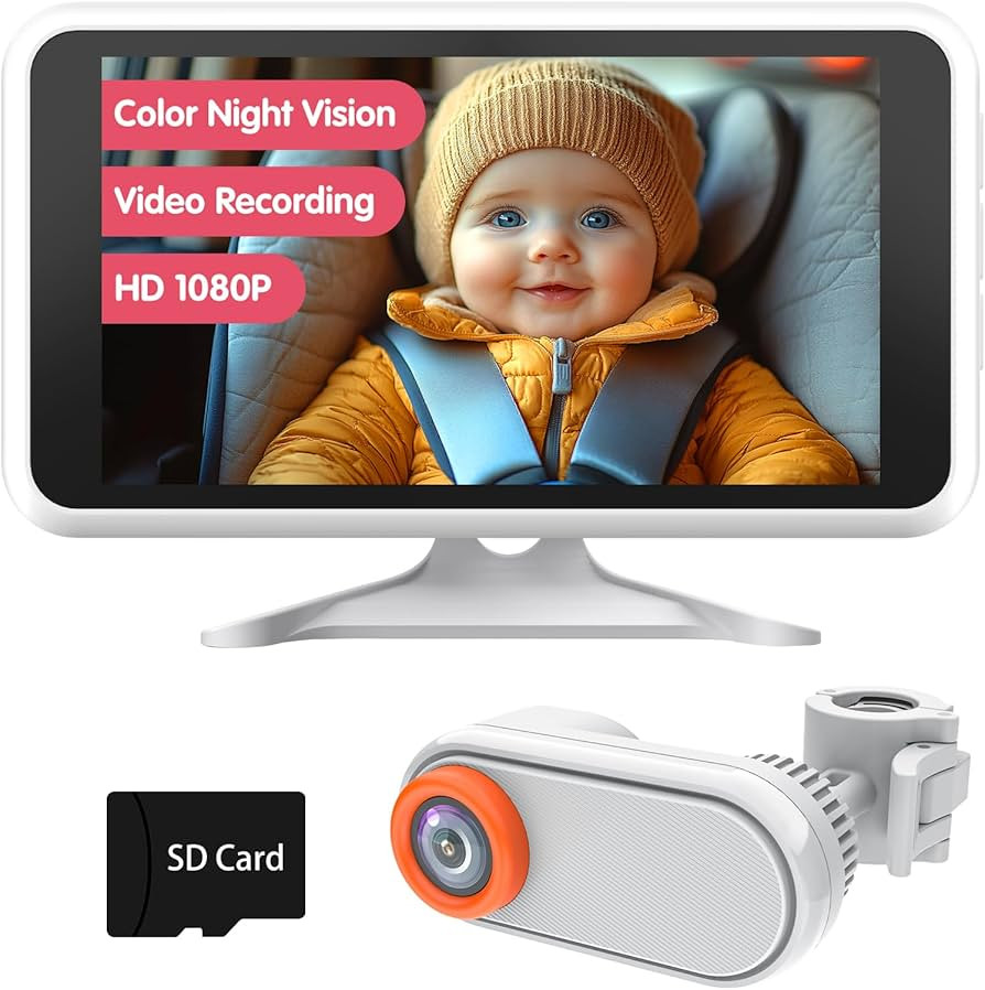 Baby Car Camera with Night Vision, HD 1080P Car Camera for Baby Video Recording with TF Card Car ... | Amazon (US)