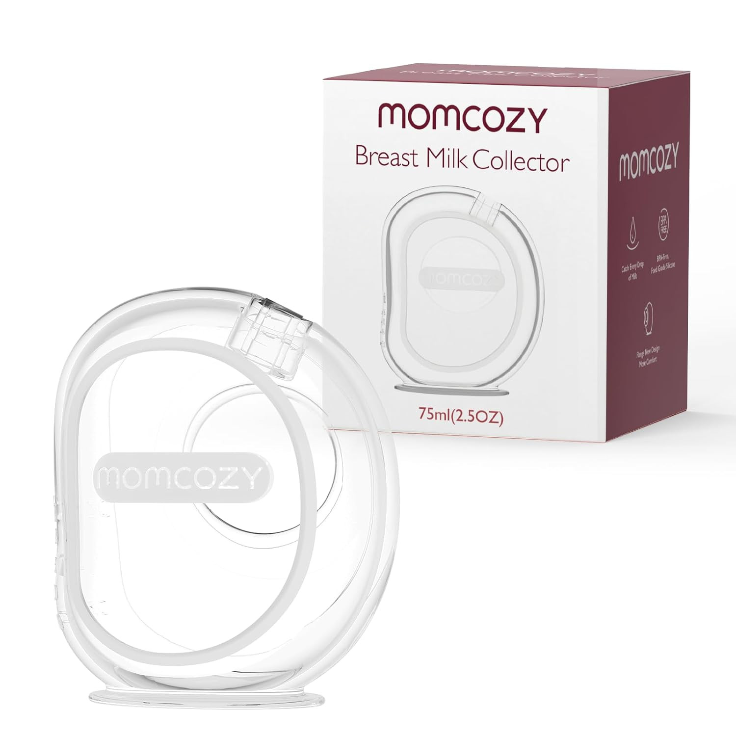Momcozy Milk Collector for Breastmilk, Pea Breastfeeding Milk Catchers with Flange More Fit & Sof... | Amazon (US)