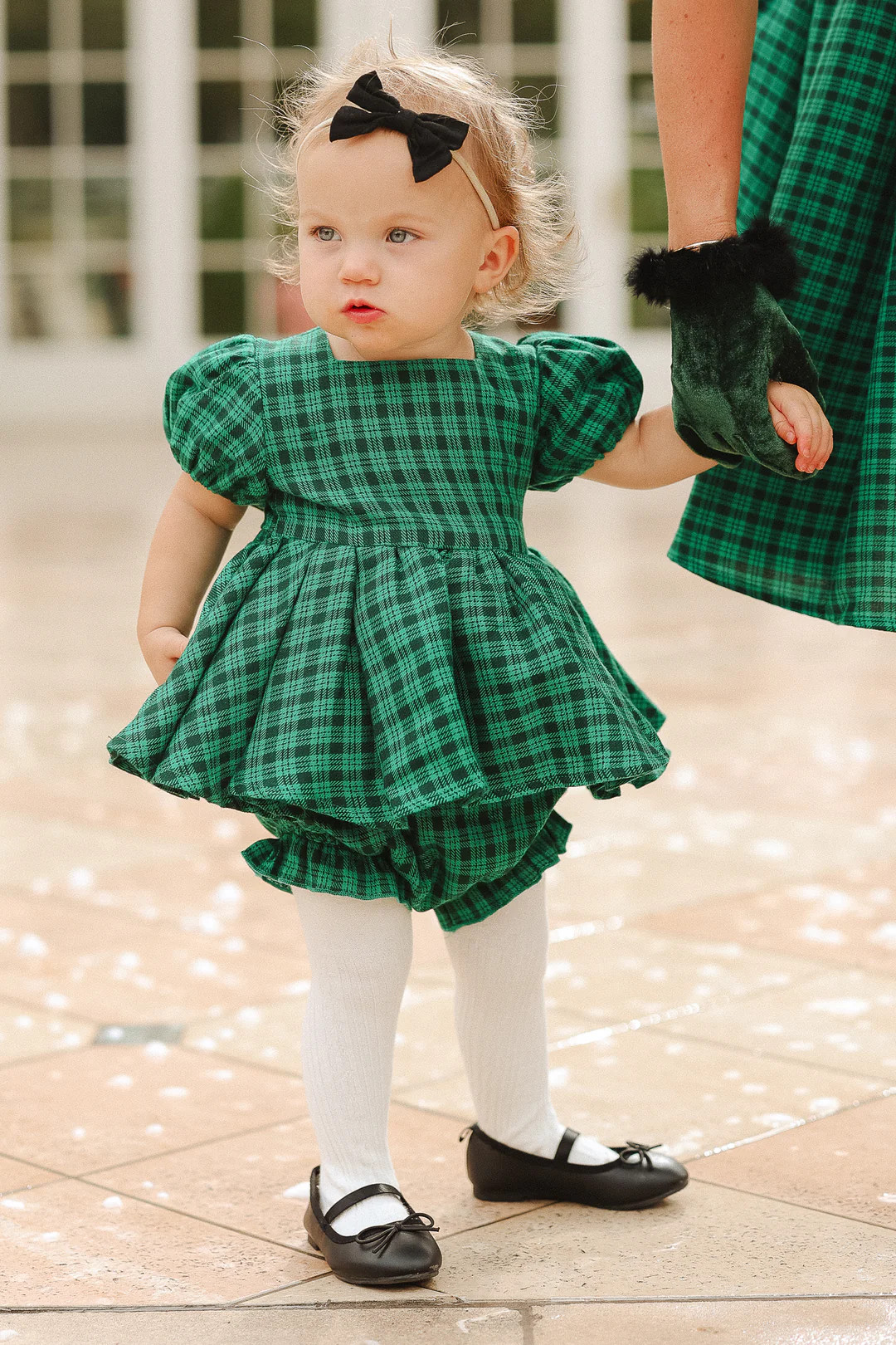 Baby Cupcake Dress Set in Bright Green Plaid - FINAL SALE | Ivy City Co