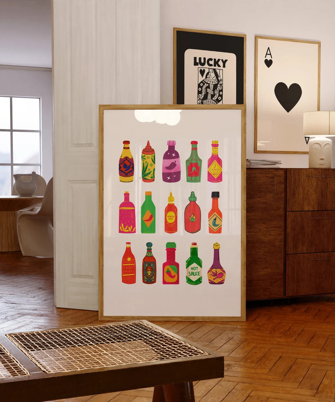 Hot Sauce Art, Digital Download,kitchen Wall Art Print,digital Food Art Print,trendy Wall Art Pri... | Etsy (US)