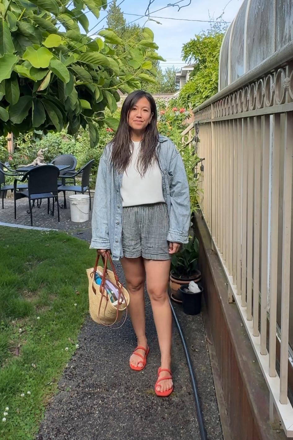 fave heavy weight sweater tee fit uniqlo (washable!) wearing size M in shorts and Uniqlo white top 

XS in denim overshirt

#LTKTravel #LTKActive #LTKMidsize