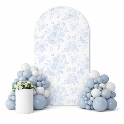 Something Blue Before I Do Arch Backdrop Cover Wedding Bridal Shower Bride to be Toile Party Arch... | Amazon (US)