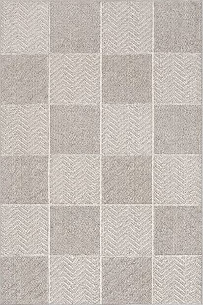 Grey Yelena Contemporary Checkered Area Rug | Rugs USA