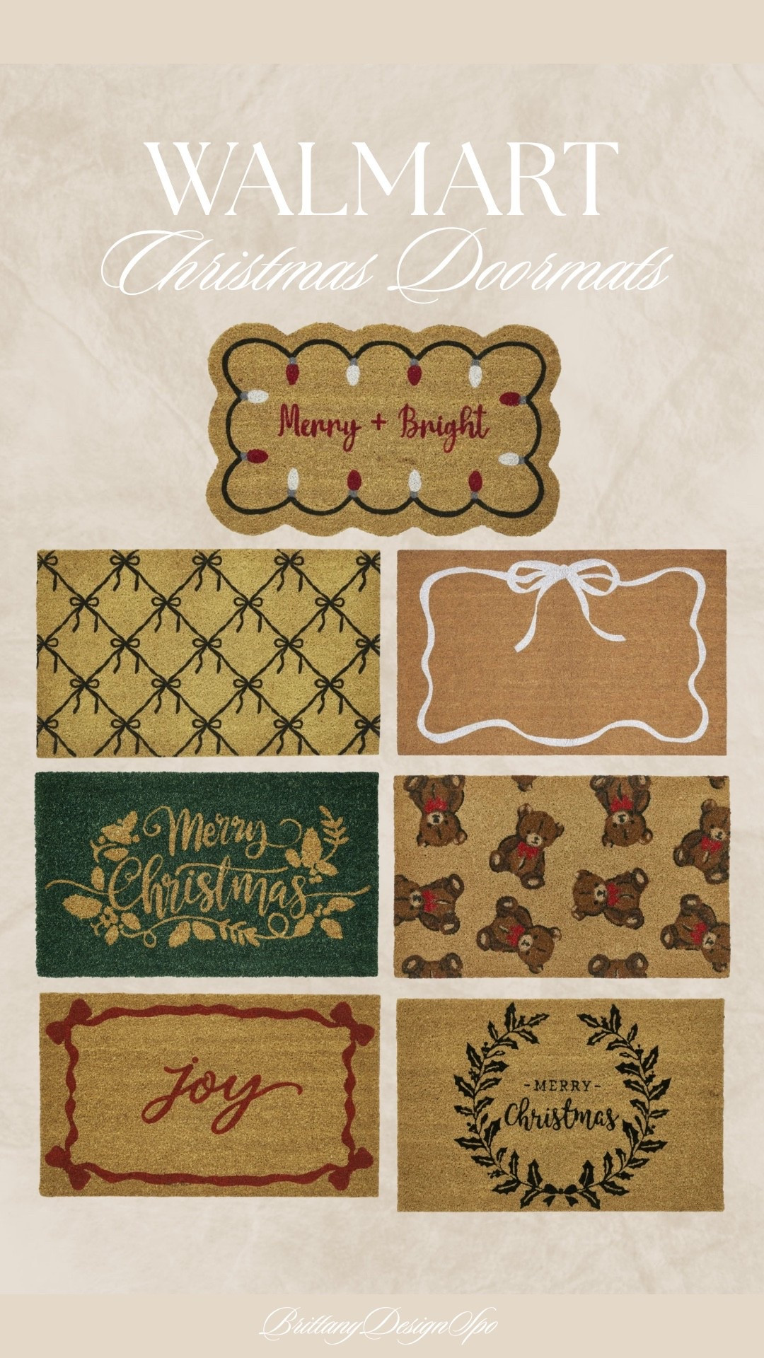 New Christmas doormats at Walmart! Only $13 for an 18”x30”. Also comes in a larger 30”x48”

#walmart #christmas #porch #christmasporch #walmartfinds #walmarthome #walmartchristmas #christmasdoormat #holidsydoormat #christmasdecor

#LTKHoliday #LTKHome #LTKSeasonal