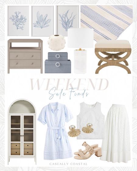 Sharing my favorite weekend sales! 
-
coastal style, coastal home decor, coastal interiors, beach home decor, beach house style, coastal rugs, striped rugs, living room rugs, rugs on sale, 8x10 rugs, 5x8 rugs, 9 x12 rugs, coastal nightstand, coastal lamp, summer dresses, shirt dresses, gold jewelry, coastal artwork, sandals, heeled sandals, puff sleeve dress, blue coastal wall decor, botanical minimalist prints, eyelet shell tank top, white tank top, skirt set, eyelet midi skirt, braided buckle strap mules, sandals, pearl seashell statement earrings, white table lamp, target lamps, 2- drawer nightstand, neutral nightstand, neutral bedroom furniture, coastal furniture, decorative storage boxes, wooden boxes, upholstered ottoman, white vase, arched display cabinet, striped rug, dining room furniture, accent cabinets, bedroom benches, coral artwork, beach house art, resort wear, beach vacation outfits, stools

#LTKFindsUnder100 #LTKSaleAlert #LTKHome