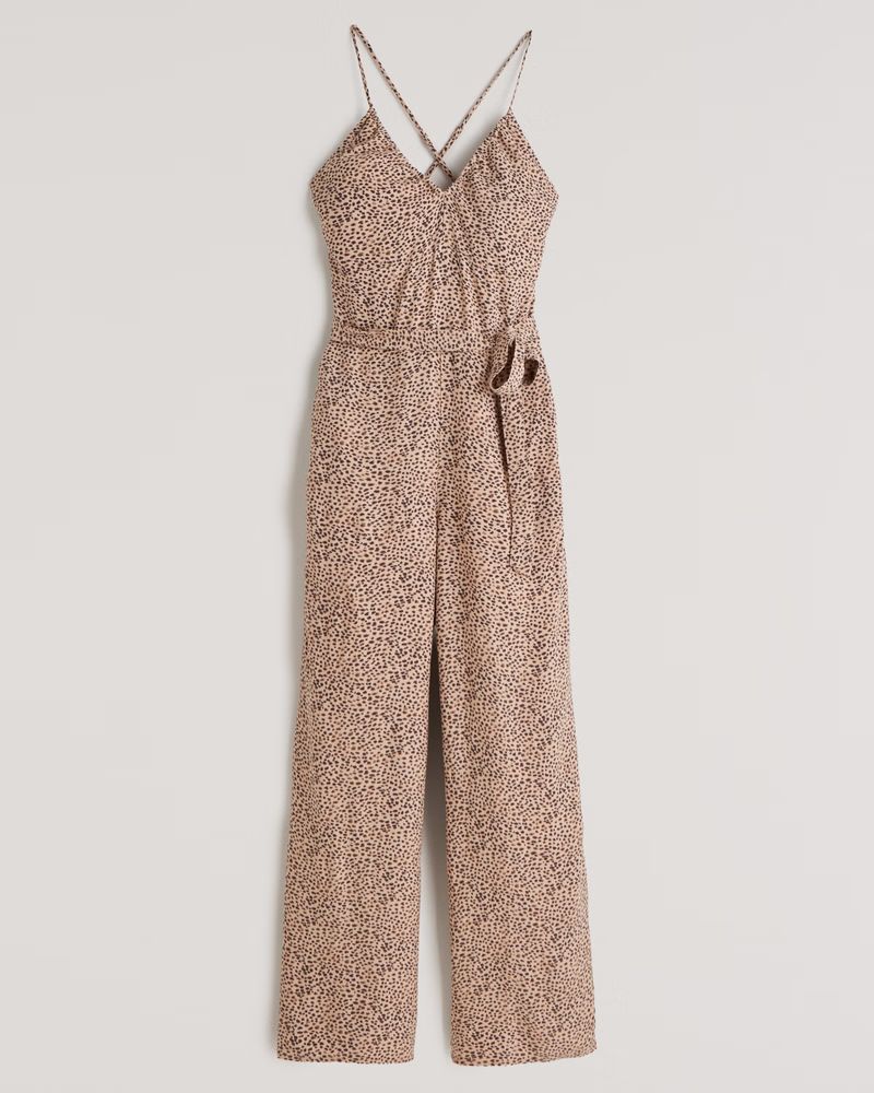 Halter Crossback Jumpsuit | Abercrombie & Fitch (US)