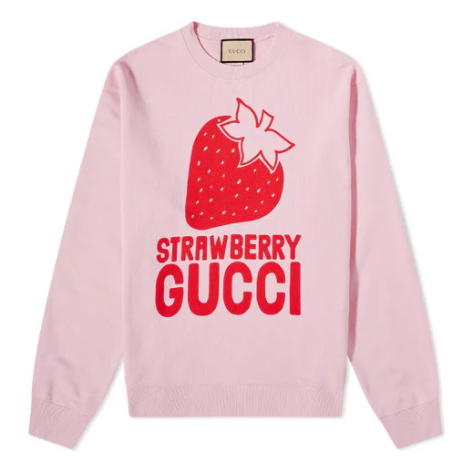 Gucci 'Strawberry Gucci' Sweatshirt 'Sugar Pink' | KICKS CREW