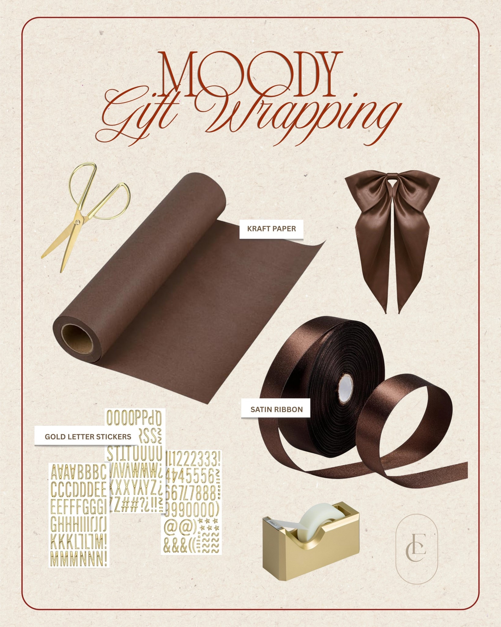 Moody gift wrapping, but make it timeless 🤎
Rich brown kraft paper, satin ribbon, and soft gold details — proof that the wrapping can be just as beautiful as what’s inside. Saving this for every holiday, birthday, and last-minute gift moment.🤎