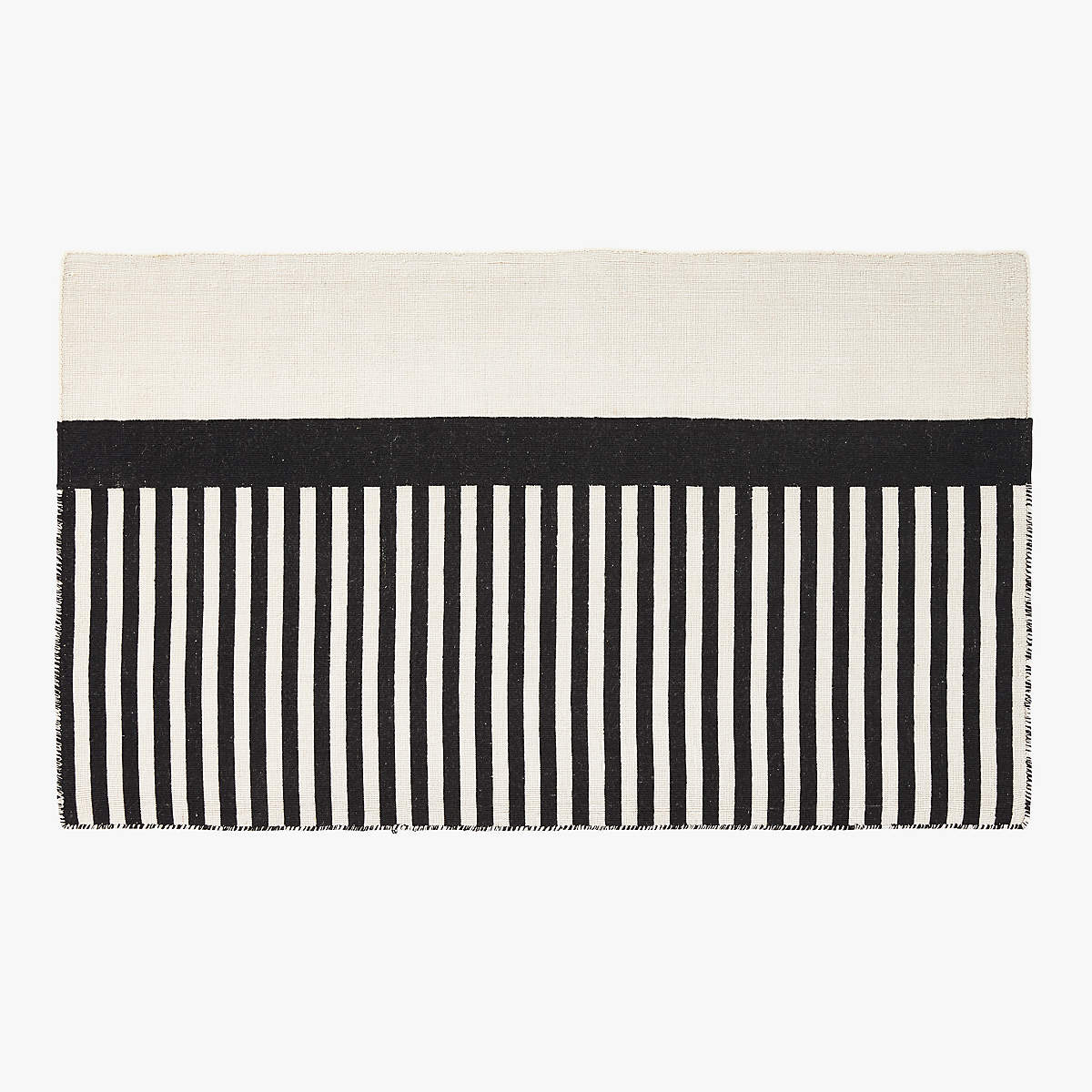 Rowan Black and White Outdoor Area Rug 3'X5' + Reviews | CB2 | CB2