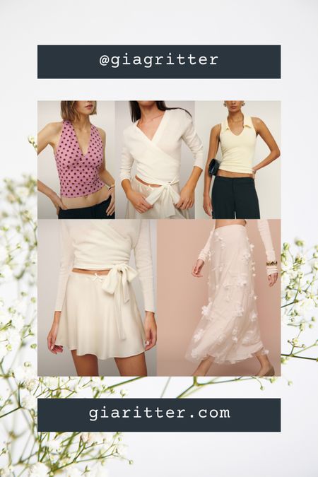 #Reformation has new #romantic #Spring arrivals I cannot get enough of! 

#silk #mini and #maxi #skirts and #wrap #tops , #polka #dots and smart #collars are my thing.

#LTKSeasonal #LTKFestival #LTKtravel