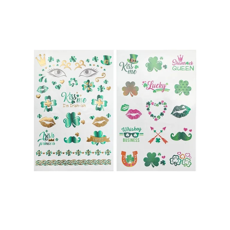 Way to Celebrate St. Patrick's Day Face Tattoo Set, 2 Piece | Walmart (US)