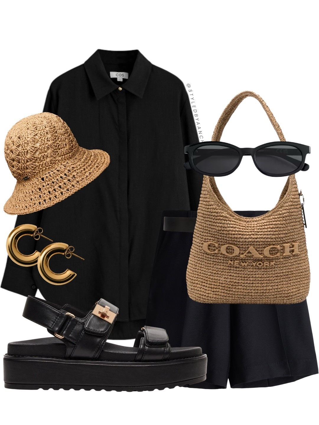 All black outfit with raffia and crochet accessories 

Black shorts
Hm
Steve Madden 
Black sandals
Crochet hat
Coach bag




#LTKootd #LTKU #LTKSeasonal