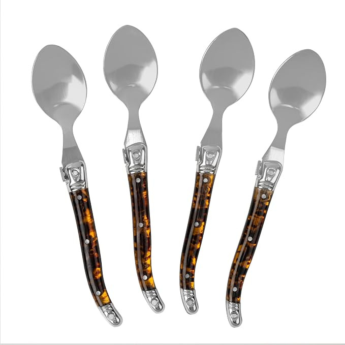 Laguiole 4-Piece Coffee Spoons Set – Sophisticated Stainless Steel Spoons with Tortoise Shell H... | Amazon (US)