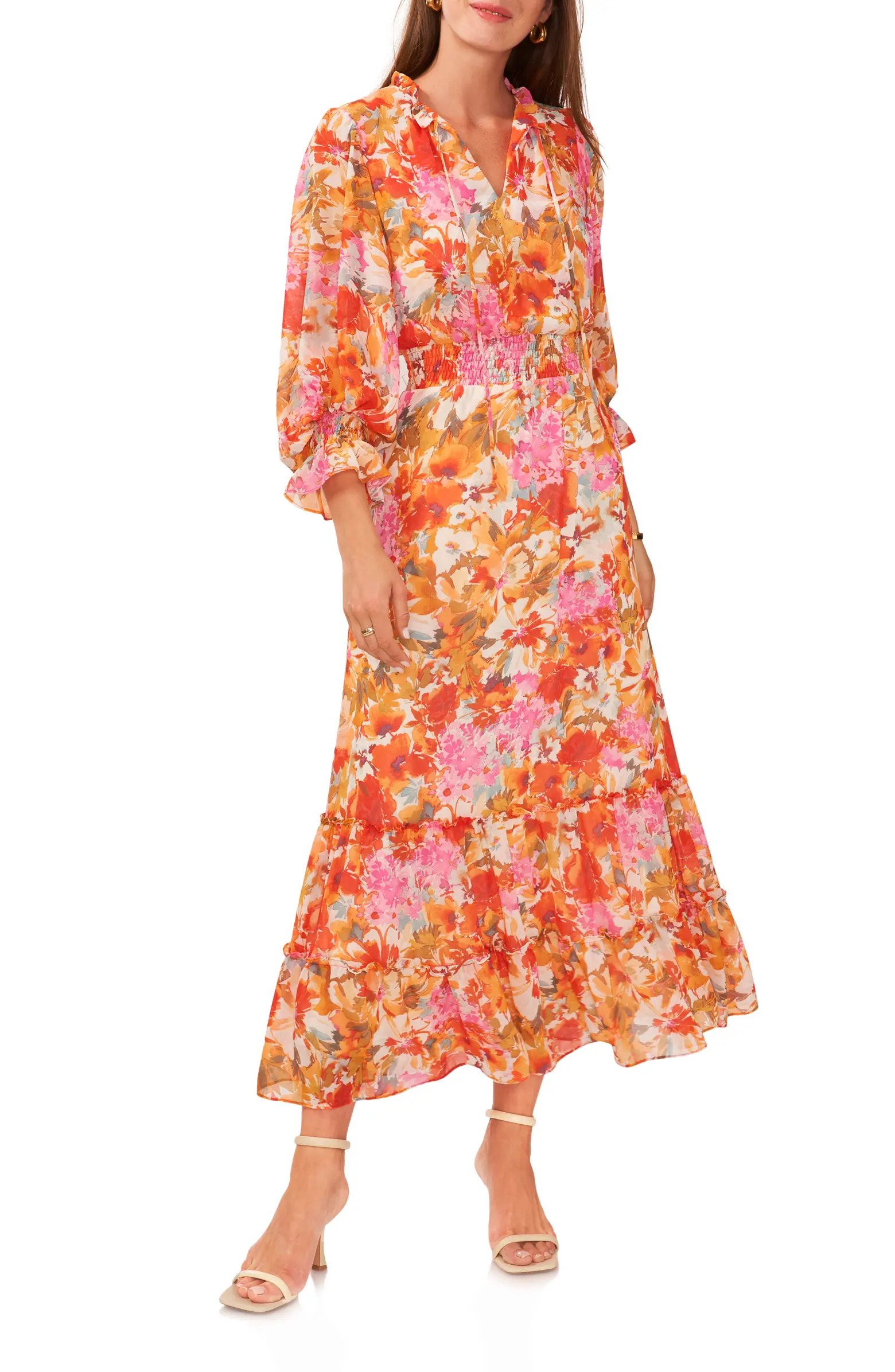 Floral Smocked Waist Maxi Dress | Nordstrom