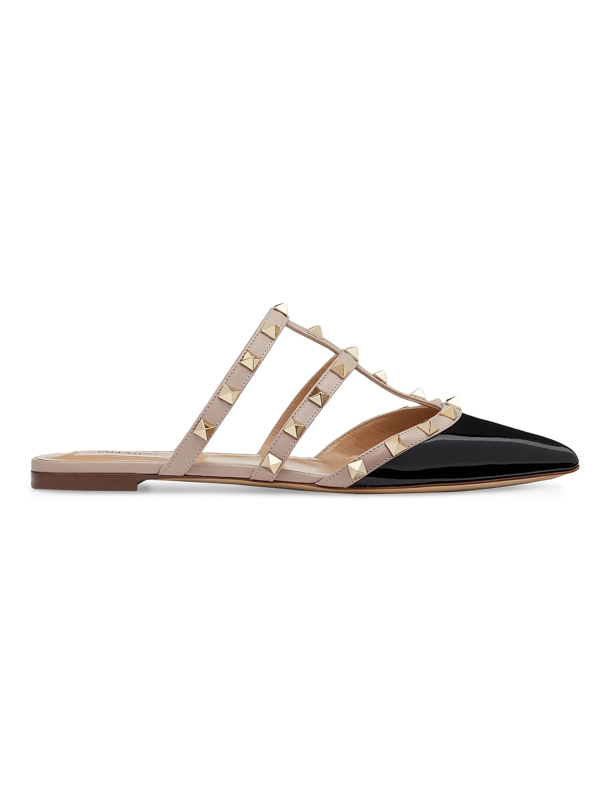 Rockstud Patent-Leather Mules | Saks Fifth Avenue