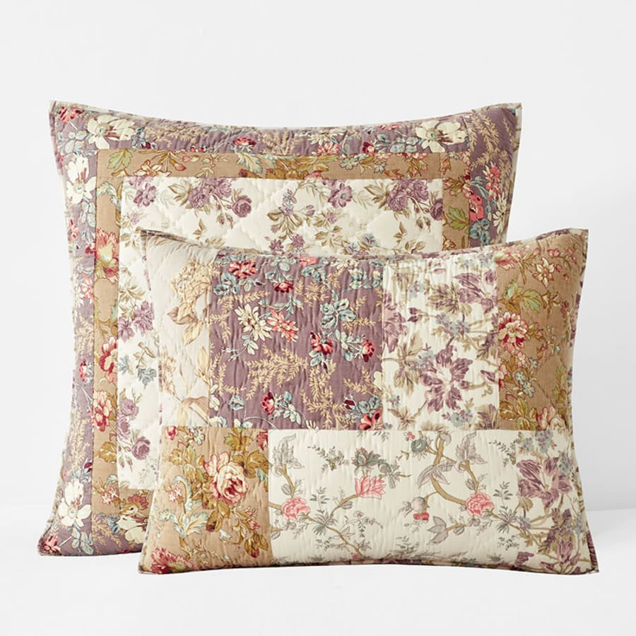Flora Patchwork Quilted Sham - Multi, Standard | The Company Store