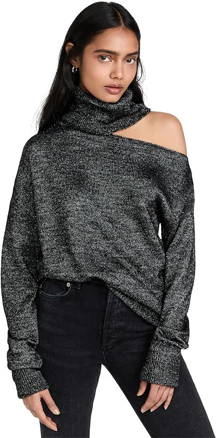 PAIGE Women's Metallic Raundi Sweater | Amazon (US)