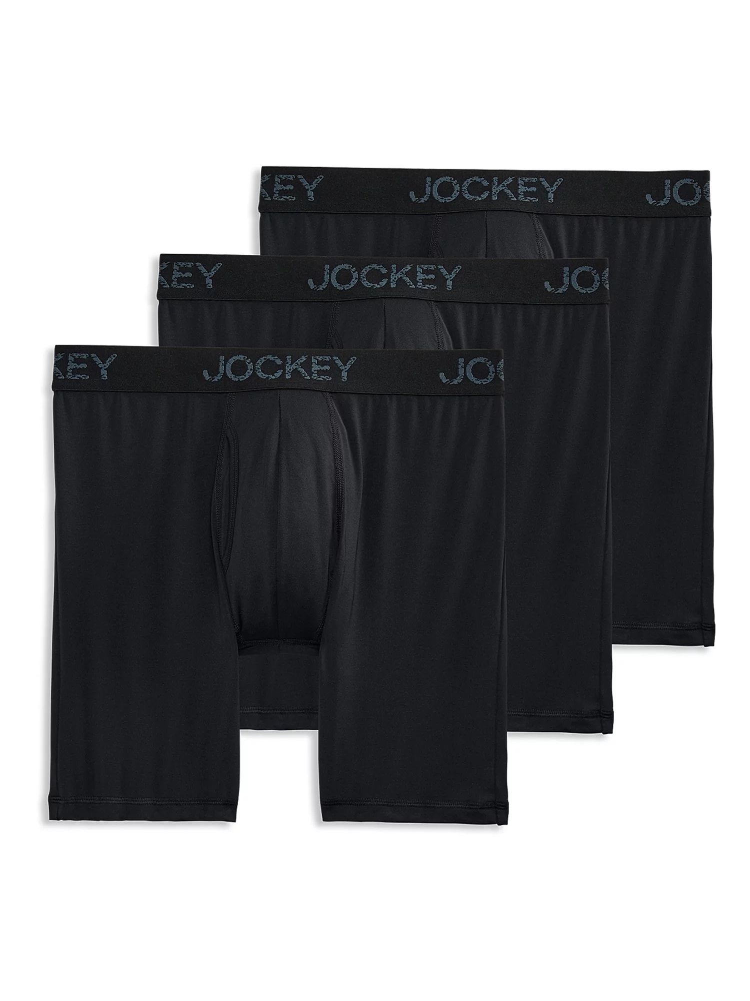 Jockey® Essentials Men's Microfiber Long Leg Boxer Brief Underwear, Pack of 3 - Walmart.com | Walmart (US)
