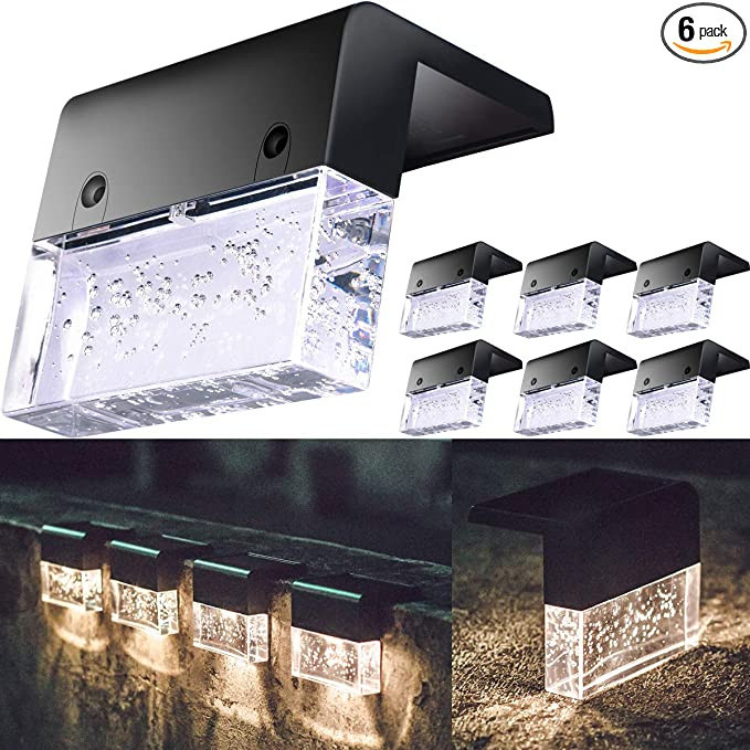 SUNFACESolar Deck Lights Fence Post Lights Outdoor Lighting Garden Decorative - Permanent On All ... | Amazon (US)