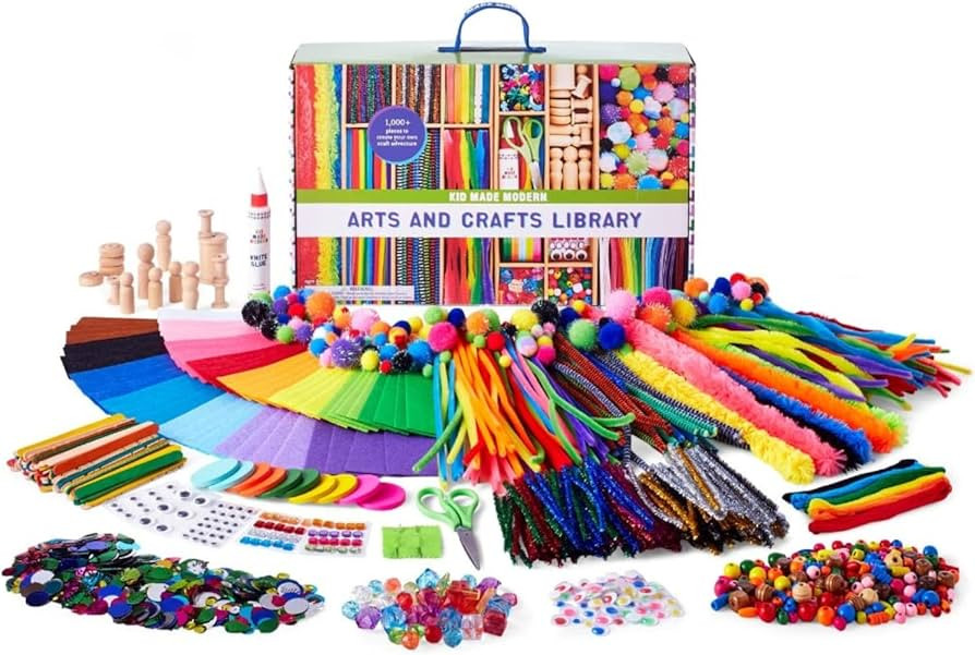 Kid Made Modern Arts and Crafts Supply Library - Coloring Arts and Crafts Kit | Amazon (US)