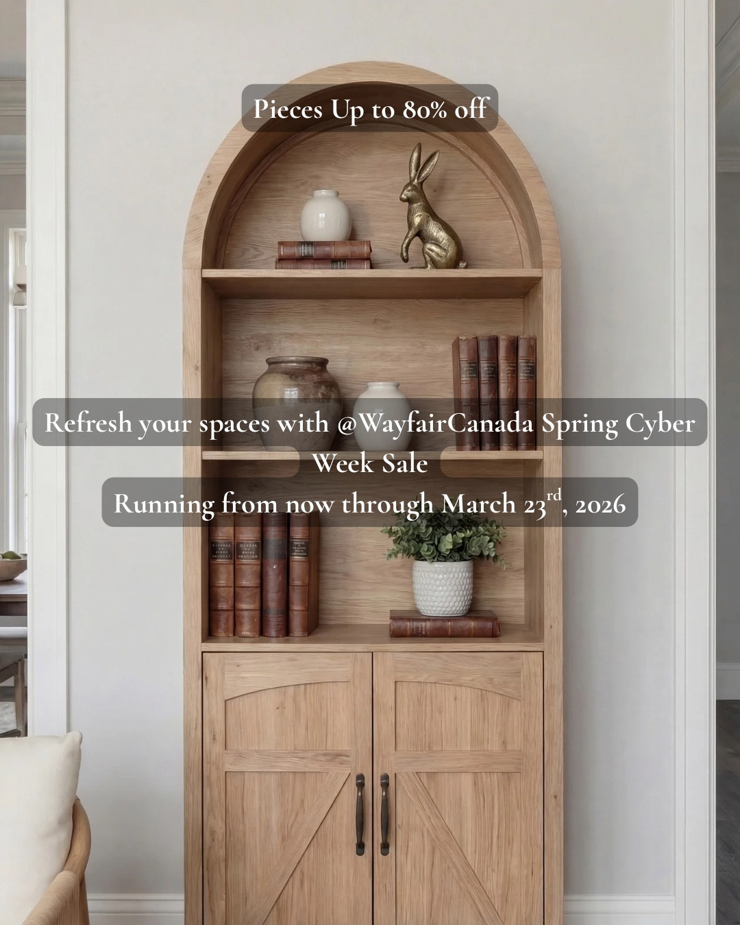 We styled these spaces with pieces from Wayfair Canada Spring Cyber Week Sale, and it’s the perfect reminder that a seasonal refresh doesn’t have to mean starting from scratch. Sometimes all it takes is the right statement piece, lighter textures, or a few thoughtful layers to make a space feel completely renewed.
From furniture that anchors the room to the finishing details that bring everything together, you can style an entire space with up to 80% off, which makes spring updates feel effortless.
If you’ve been waiting for the perfect moment to refresh your home for the new season, this is it.
Running now through March 23rd, 2026.
#WayfairCAPartner
 @WayfairCanada
 #WayfairCAHome

#LTKSaleAlert #LTKHome
