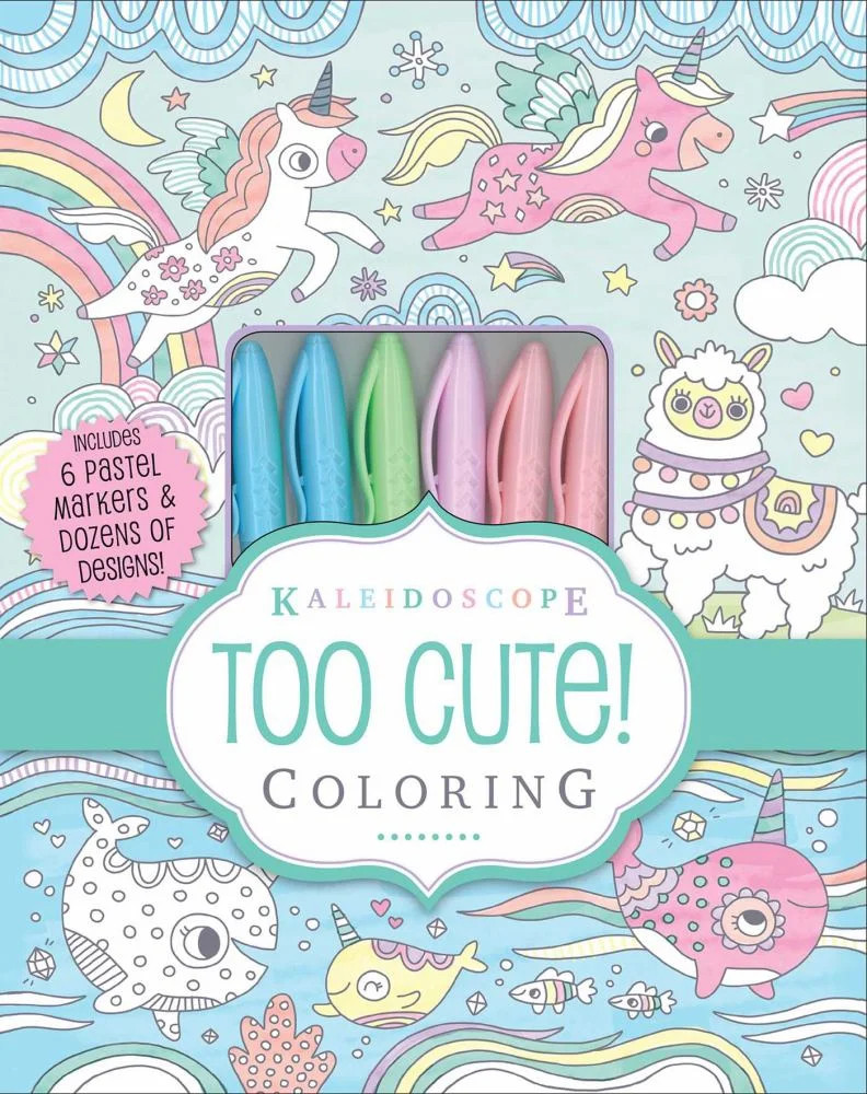 LIZZY DOYLE: Kaleidoscope: Too Cute! Coloring, 64 pages (Hardcover) | Walmart (US)