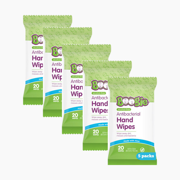 Boogie Antibacterial Hand Wipes (5 Pack) in Green | Babylist