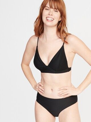 Textured-Rib Bralette Swim Top for Women | Old Navy (US)