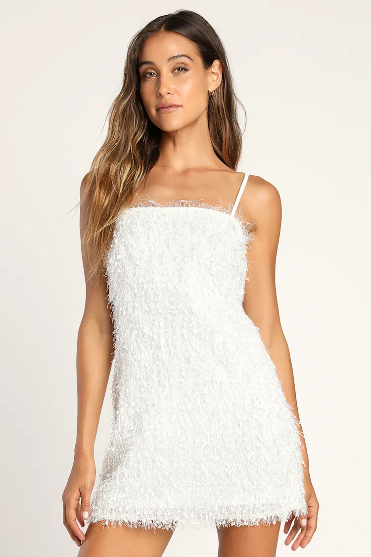 Shimmy All The Way White Bodycon Mini Dress | Lulus (US)