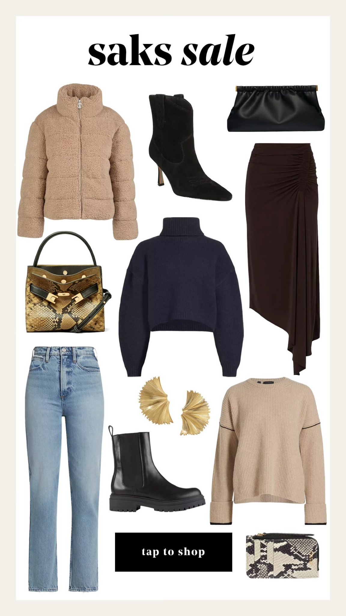 Saks sale picks! Use code DECGETSF for additional savings on select items. #salealert #saks #winterfashion #sweaters #boots #booties #snakeskin #fashionjackson

#LTKitbag #LTKSeasonal #LTKsalealert
