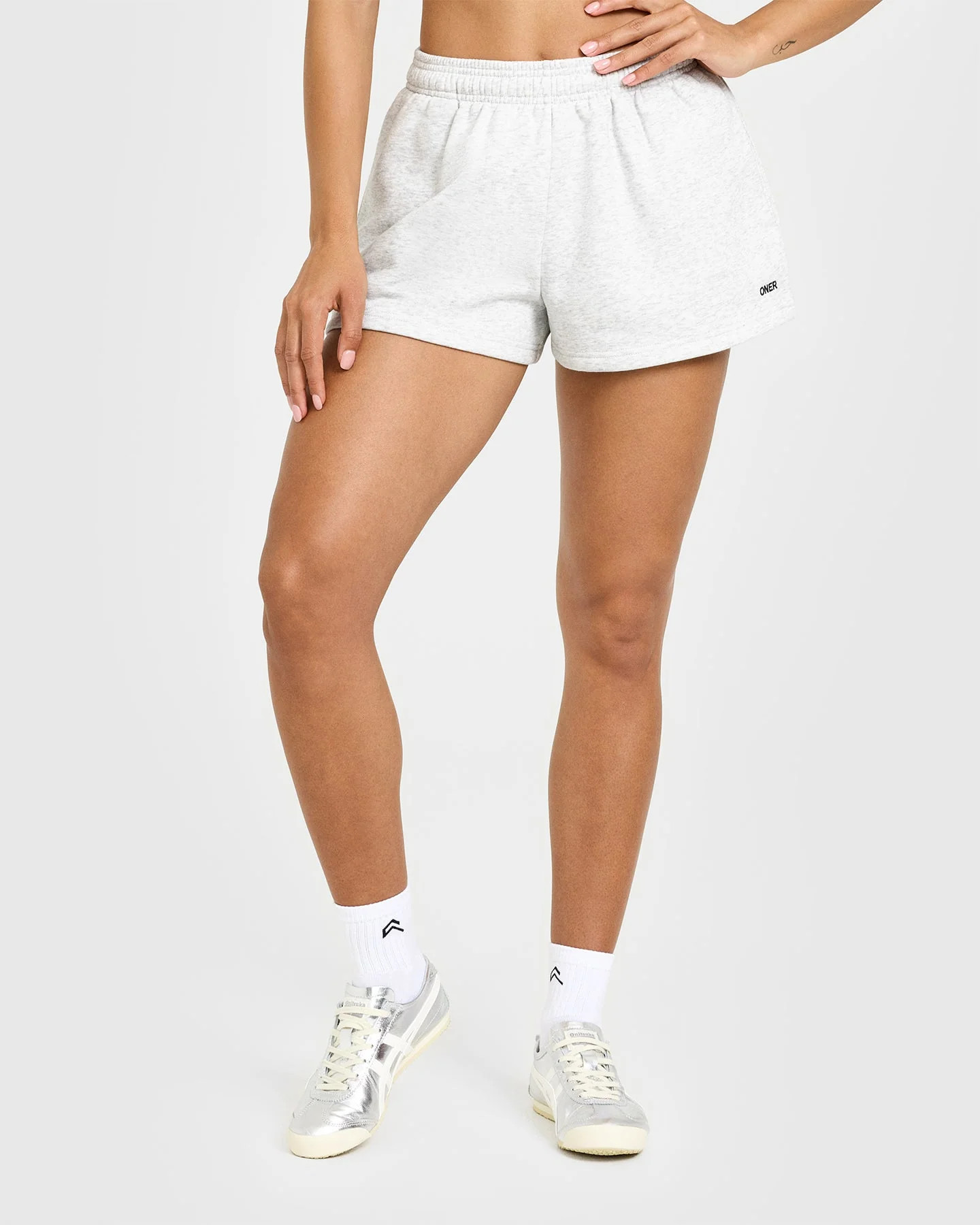 Foundations Oversized Shorts 
 Light Gray Marl | Oner Active (UK / US)