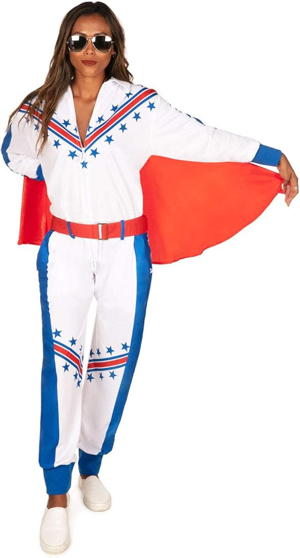 Tipsy Elves’ Women’s Daredevil Costume - Red White and Blue Stunt Performer Halloween Jumpsui... | Amazon (US)