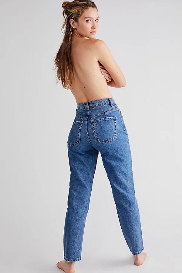 CRVY Georgine Mom Jeans by Free People, Starlight, 25 | Free People (Global - UK&FR Excluded)