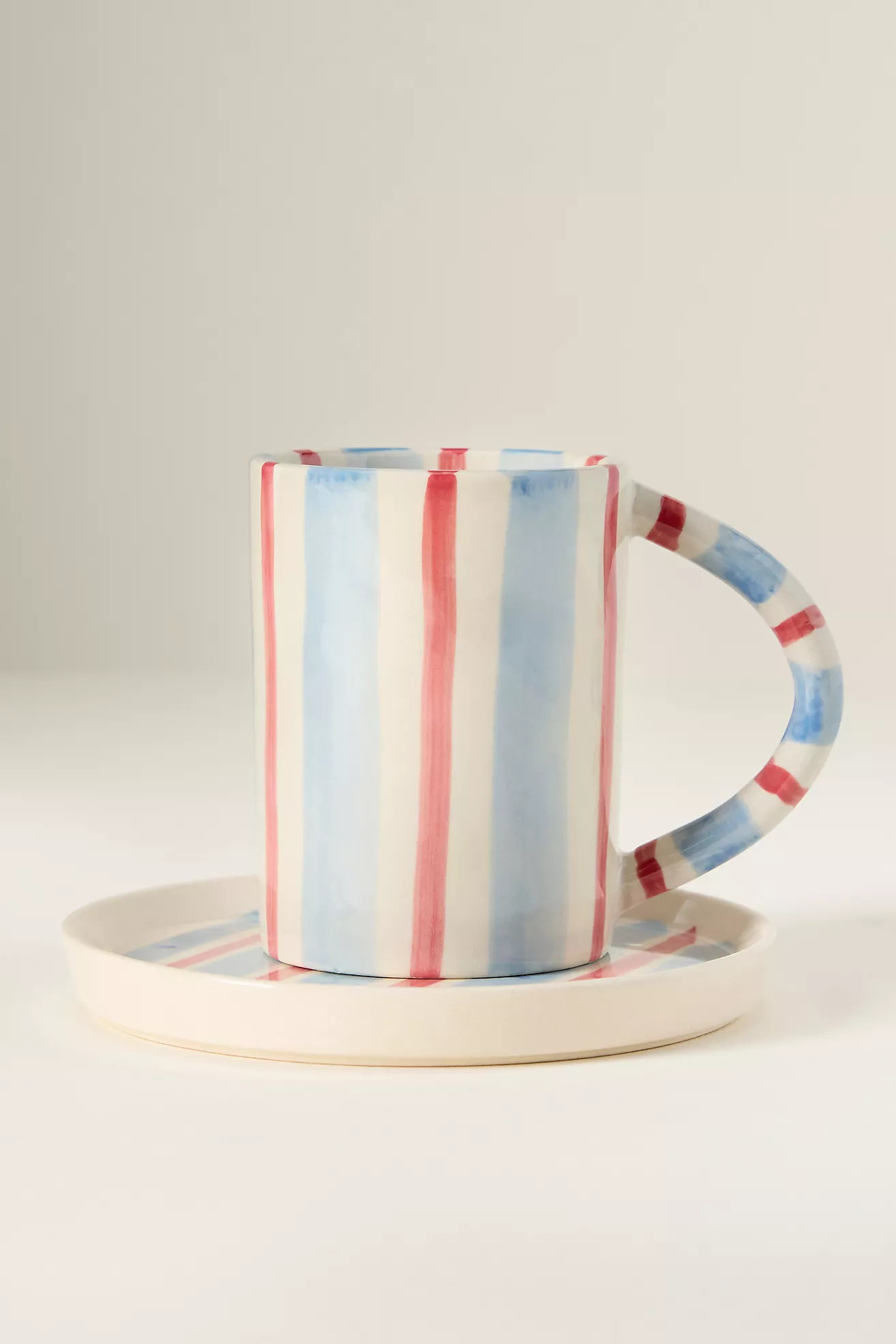 Daily Stripe Stoneware Espresso Cup & Saucer | Anthropologie (US)
