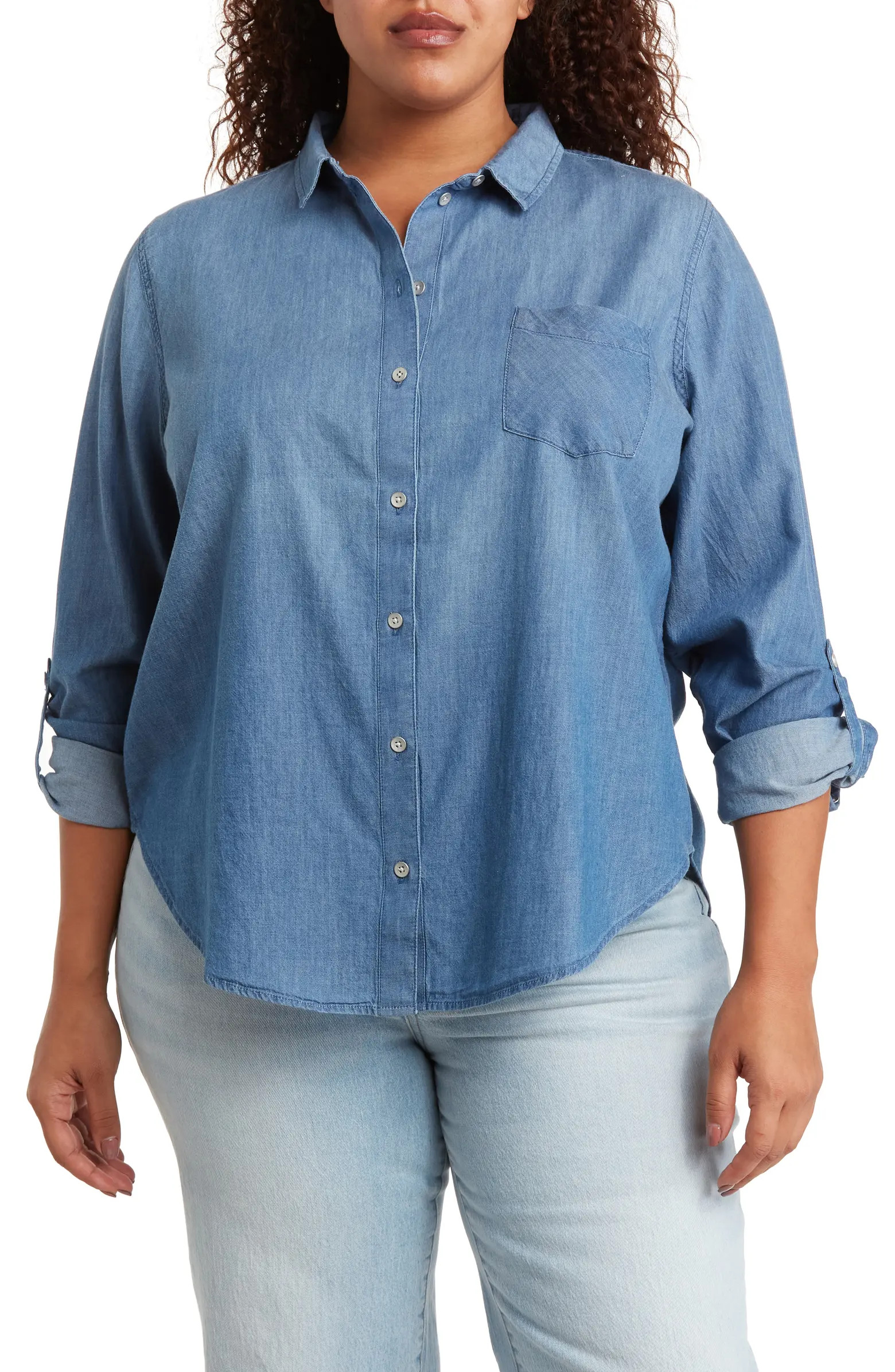 Chambray Long Sleeve Button-Up Shirt | Nordstrom Rack