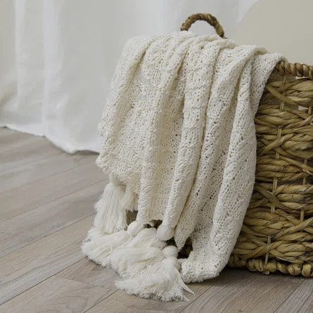 Bellago Knitted Tassel Throw | Wayfair North America