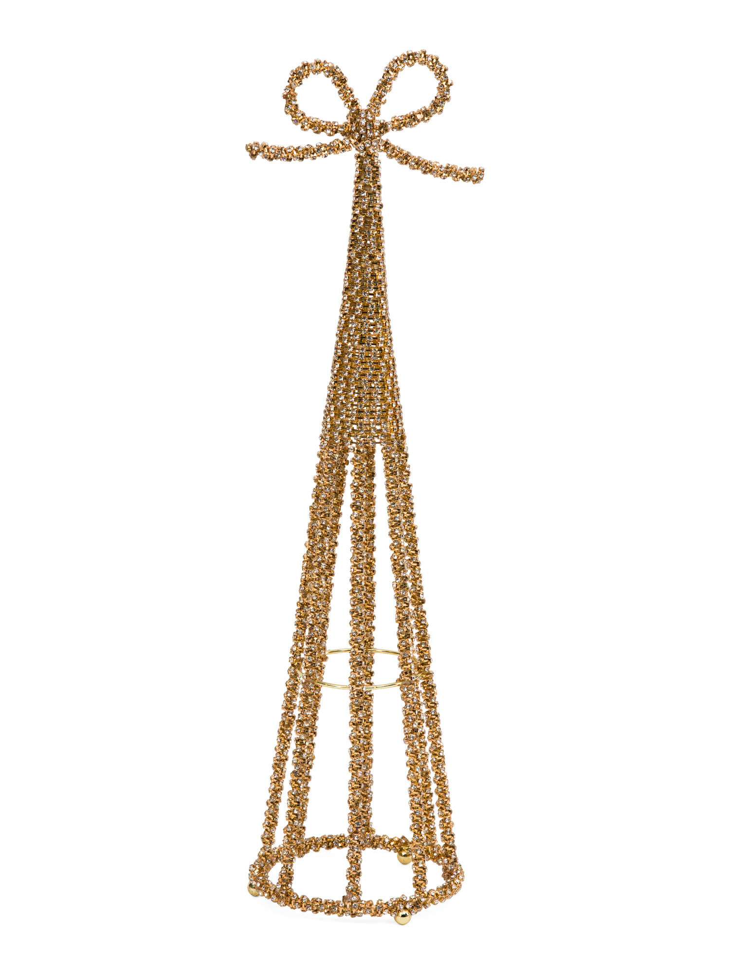 Bow Topped Glitter Strands Tree | TJ Maxx
