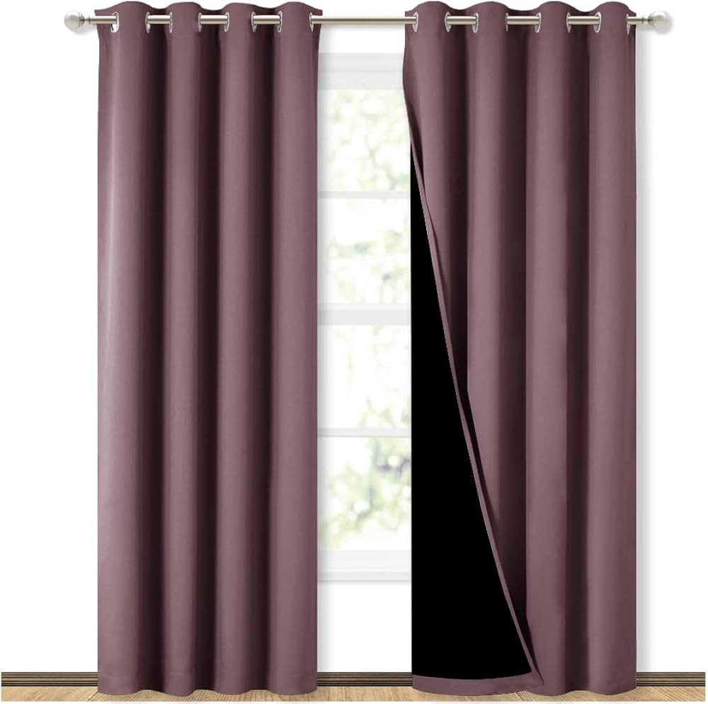 NICETOWN 100% Blackout Curtains 84 inches Long, Pair of Energy Smart & Noise Blocking Out Drapes ... | Amazon (US)