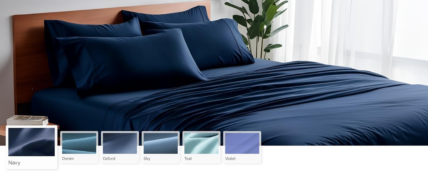 LuxClub 6 PC Queen Sheet Set, Breathable Luxury Bed Sheets, Deep Pockets 18" Eco Friendly Wrinkle... | Amazon (US)