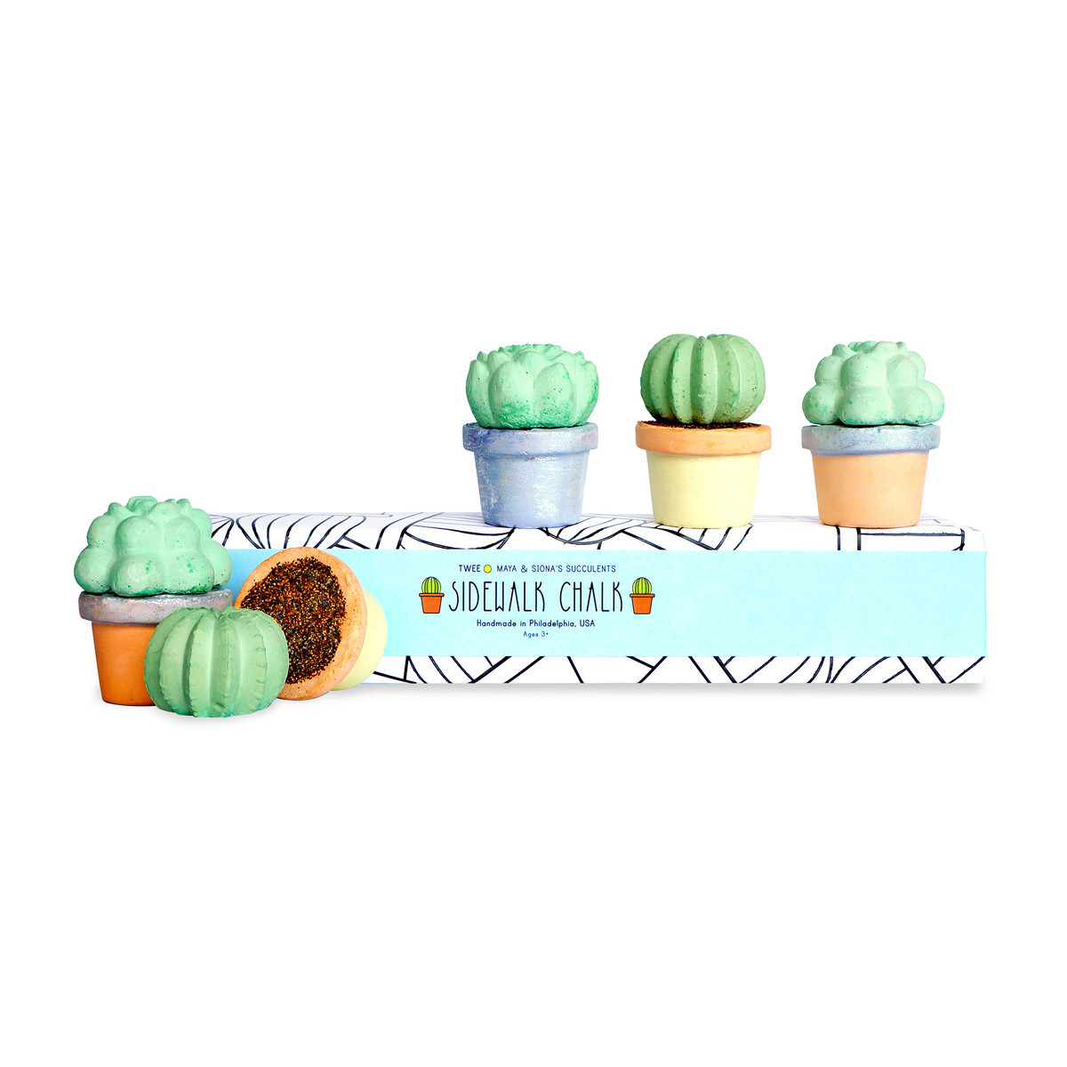 Twee Maya & Siona’s Succulents Handmade Sidewalk Chalk | The Tot