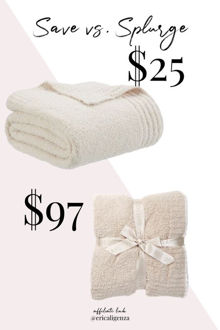 Save vs splurge! Barefoot Dreams inspired blanket from Walmart! $25 vs $97! 

Barefoot Dreams blanket // Barefoot Dreams // throw blanket // cozy blanket // knit throw // cream blanket 

#LTKunder50 #LTKhome #LTKFind