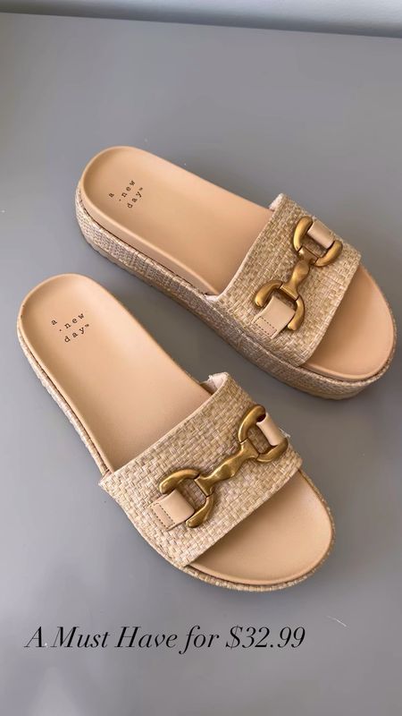 The perfect casual spring and summer slip on slide. A soft comfy sole and metallic buckle detail.  Great for date night or brunch with friends.

#SpringShoes #SummerSandals #SpringSandals #Sandals #PlatformSandal #targetstyle

#LTKfindsunder50 #LTKVideo #LTKshoecrush