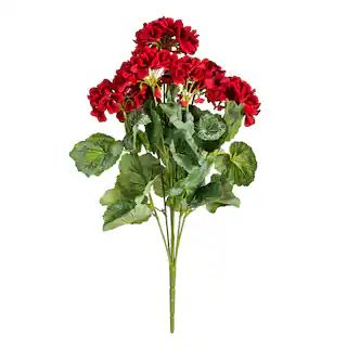 Artificial Red Geranium Bush | Michaels Stores
